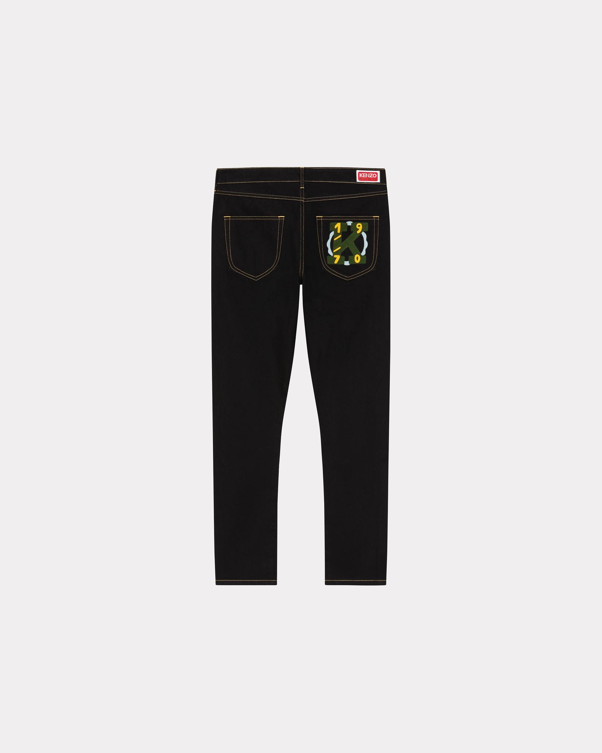 'KENZO Drawn Varsity' embroidered Bara slim-fit jeans - 2