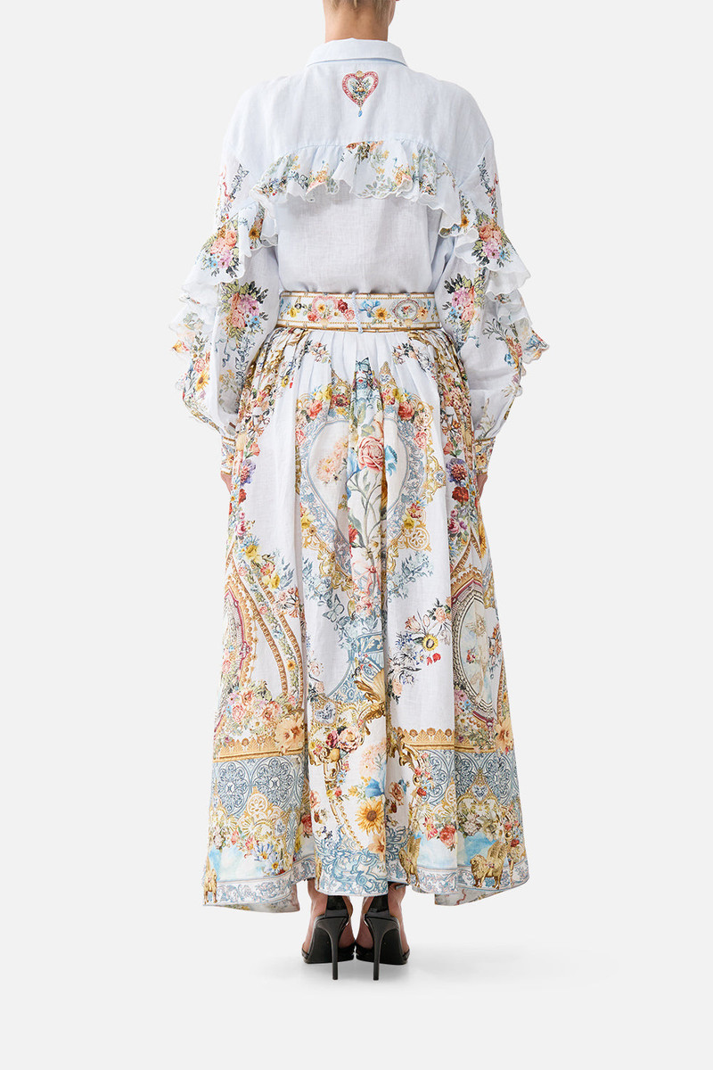 CAMILLA BELTED MIDI SKIRT outlook