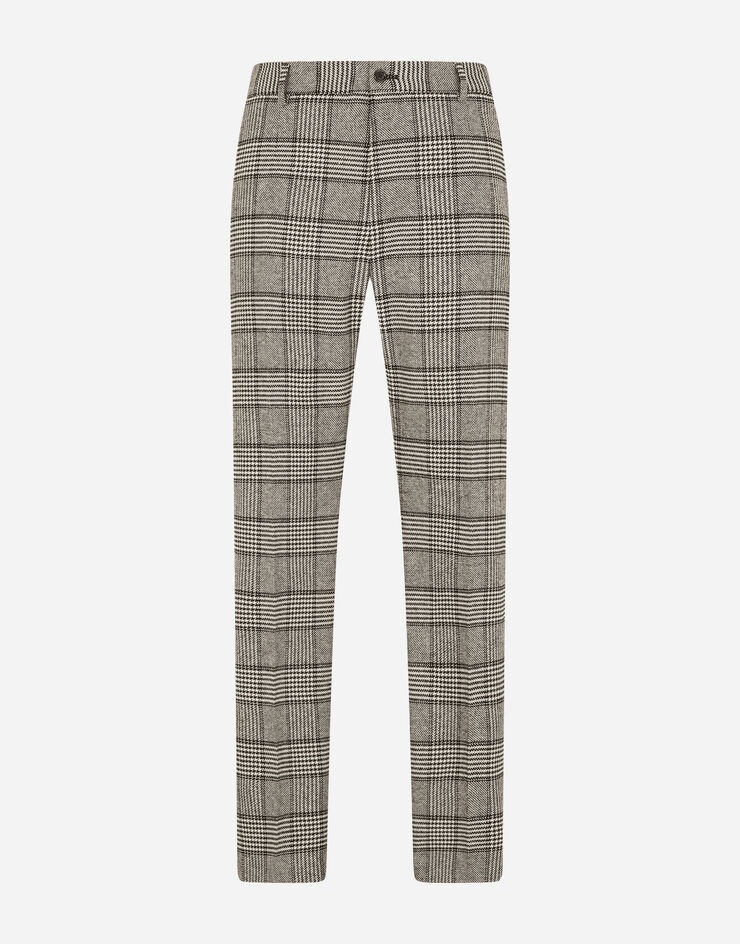 Stretch wool glen plaid pants - 3