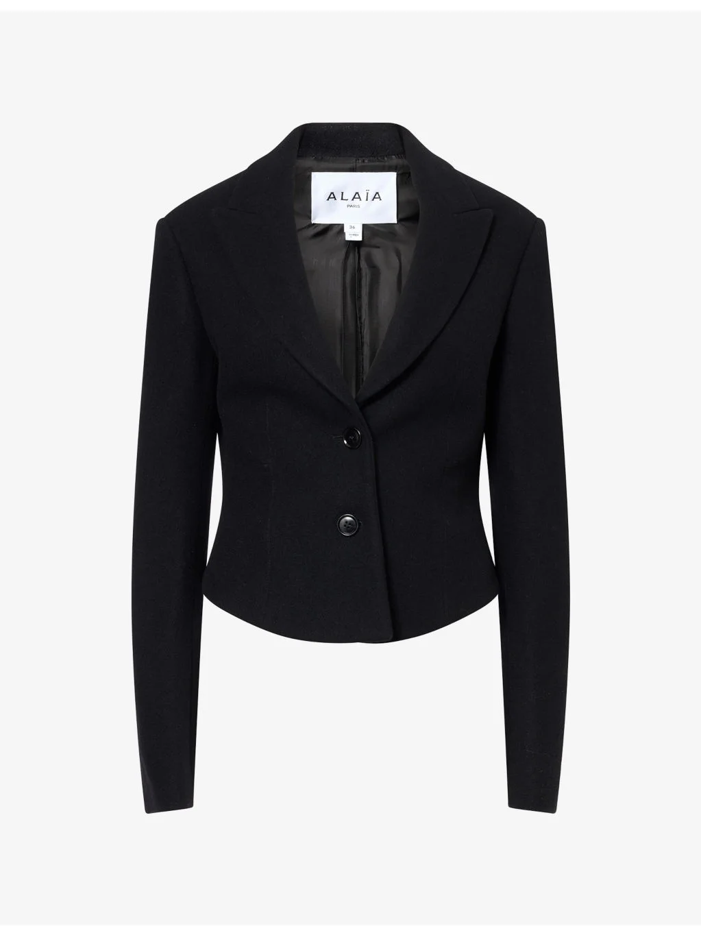 V-Neck Wool Blazer - 1