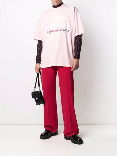 VETEMENTS slogan-print short-sleeved T-shirt outlook