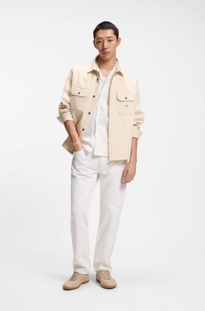 HUGO REGULAR-FIT JEANS IN WHITE DENIM outlook