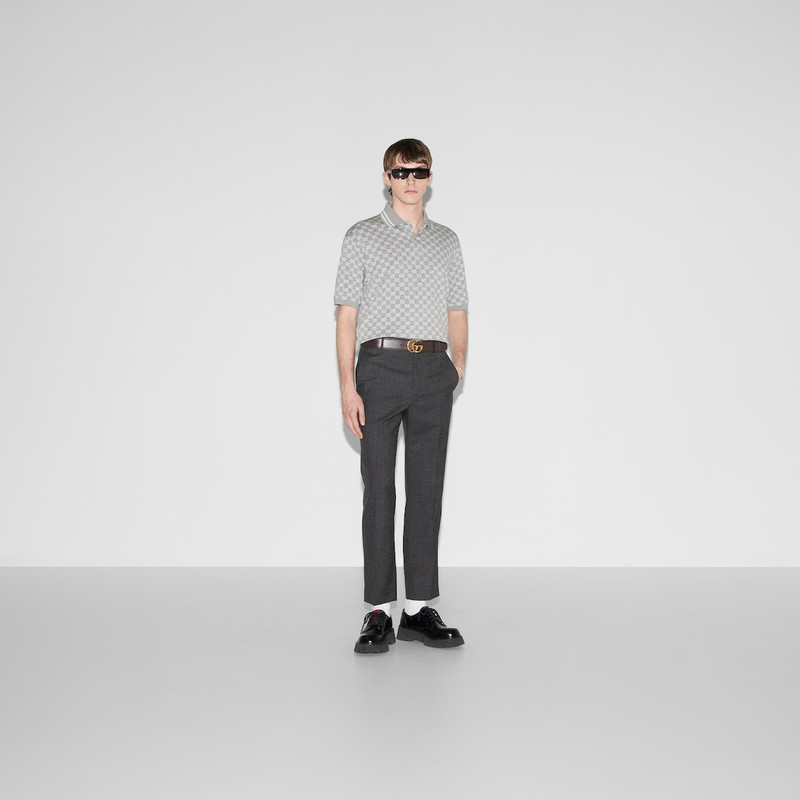 GUCCI Cotton polo shirt with embroidery outlook