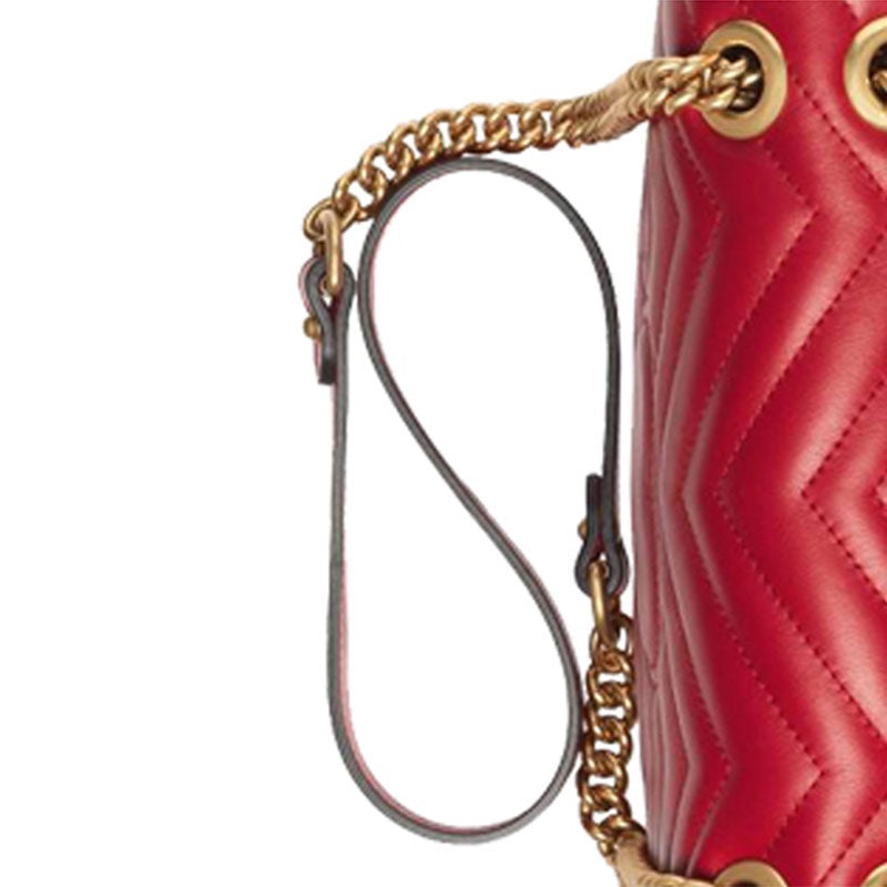 (WMNS) Gucci GG Marmont Small Matelasse Shoulder Bag 'Red' 443497-DTDIT-6433 - 9