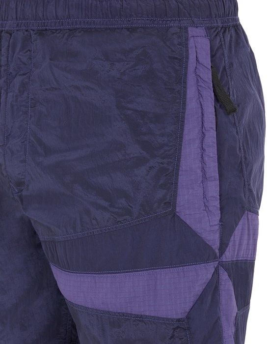 B0142 NYLON METAL IN ECONYL® REGENERATED NYLON_ STAR INLAY_ GARMENT DYED ROYAL BLUE - 4