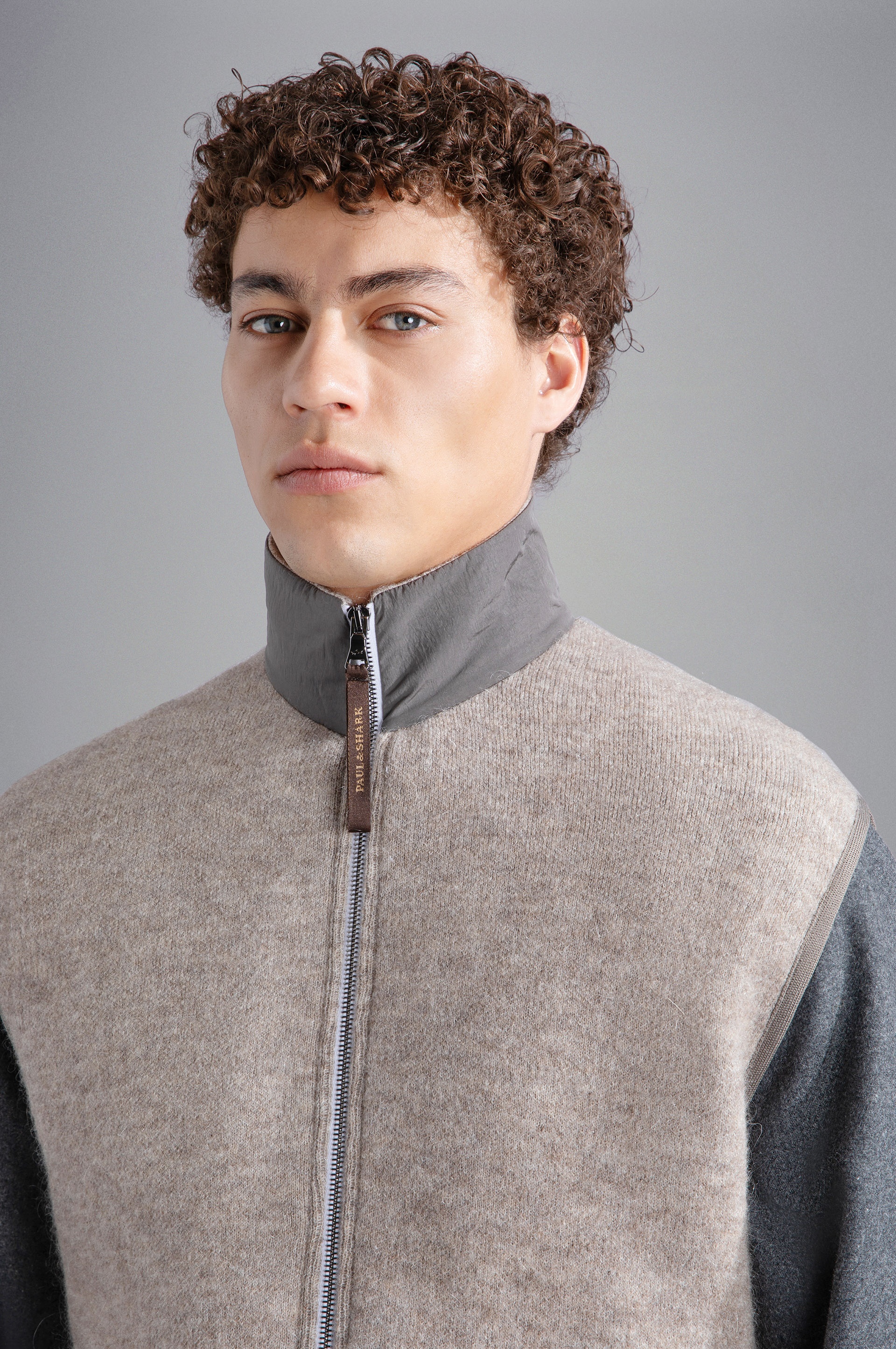 WOOL AND MOHAIR VEST WITH TECHNICAL FABRIC INSERTS - 4