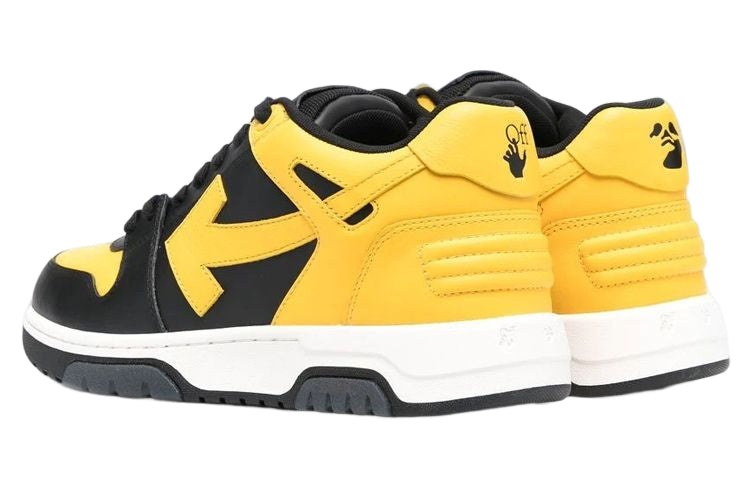 Off-White Out Of Office Leather Sneaker 'Yellow Black' OMIA189F22LEA0011018 - 4