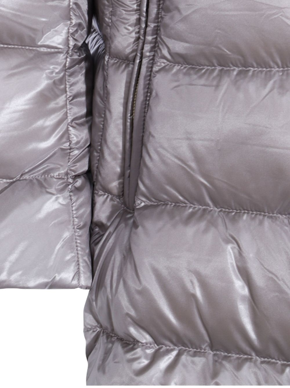 quilted three-quarter-sleeve coat - 4