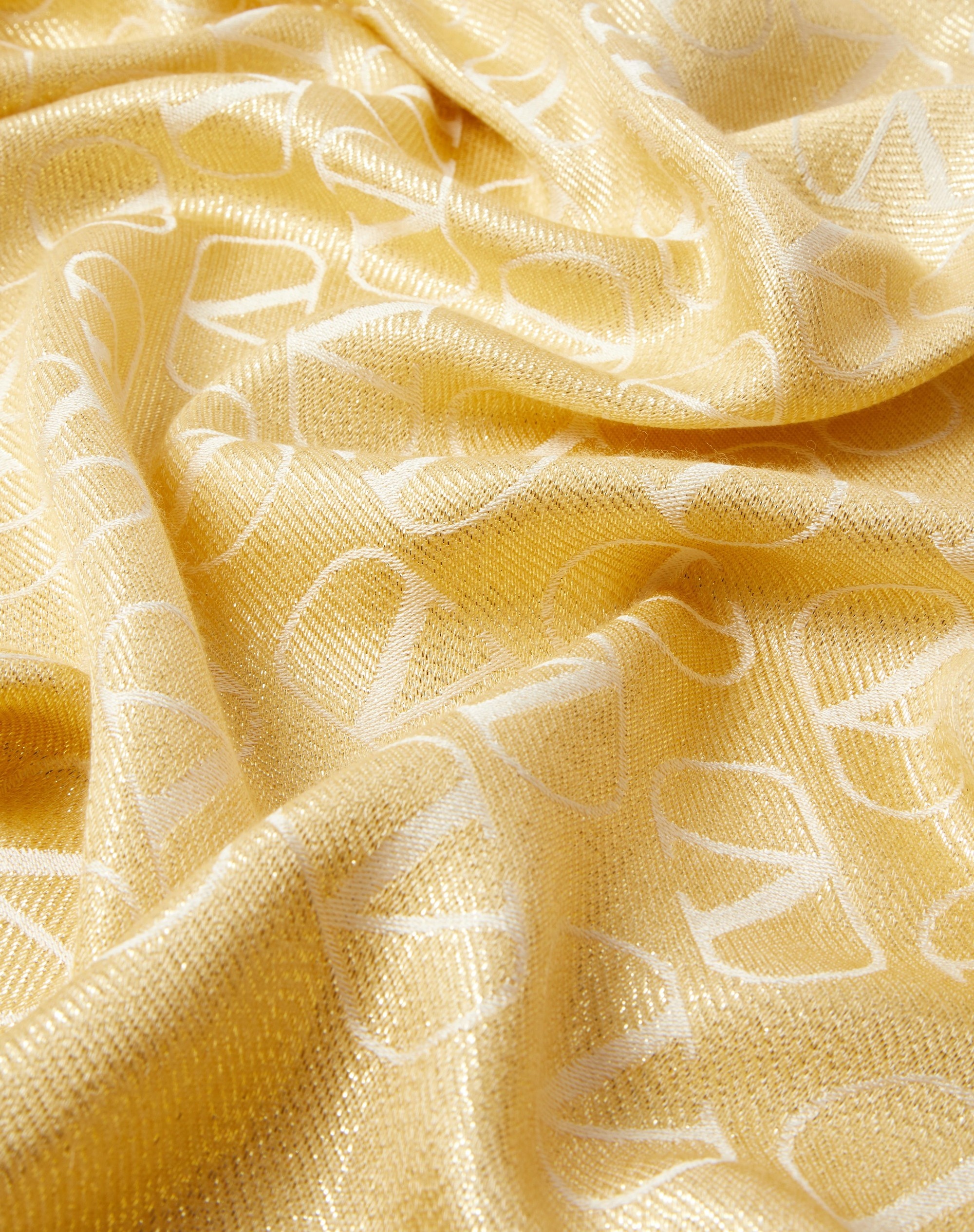 VLOGO SIGNATURE JACQUARD SHAWL IN SILK, CASHMERE AND LUREX 140X140 - 2