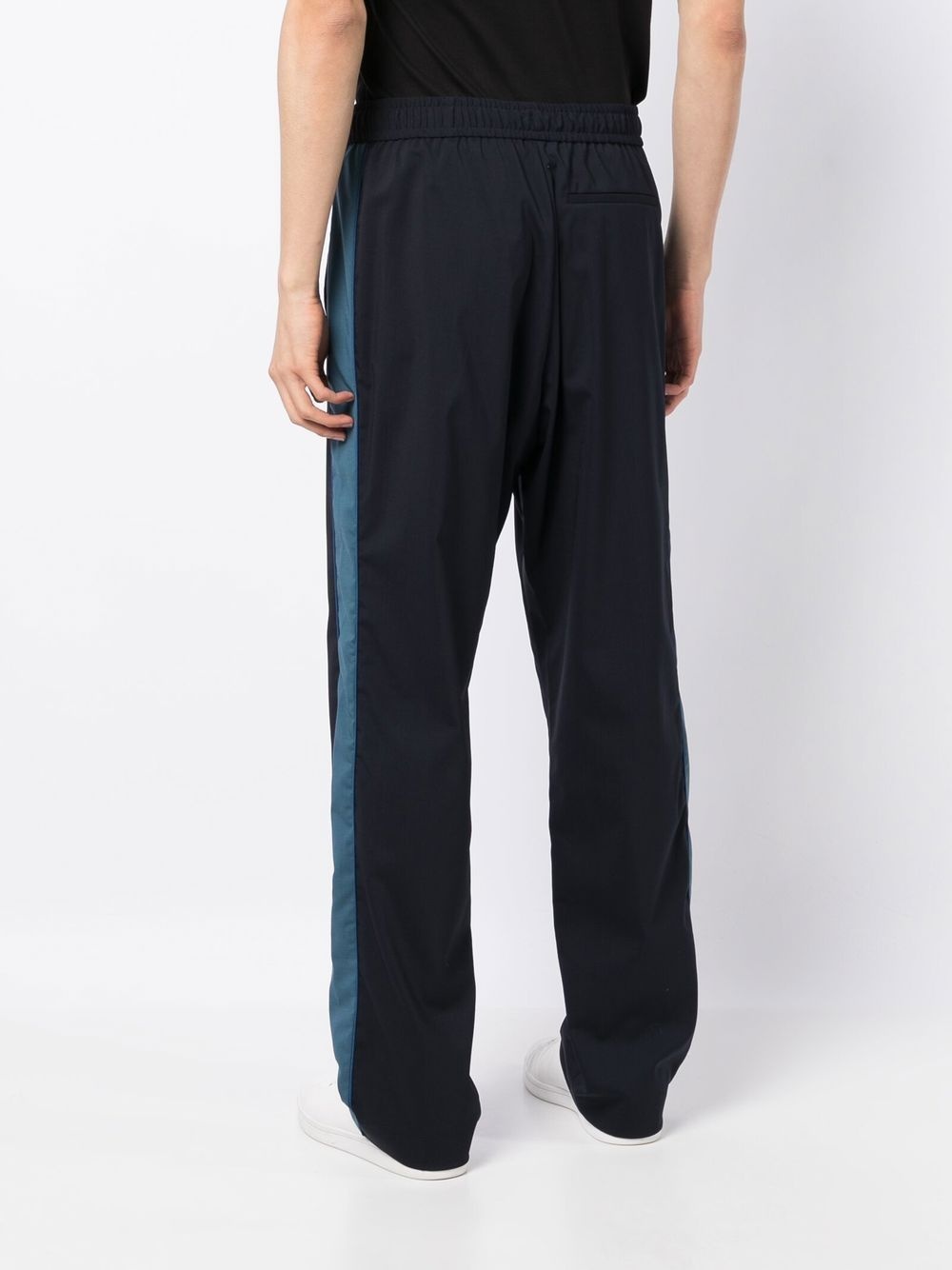 side-stripe elastic track pants - 4
