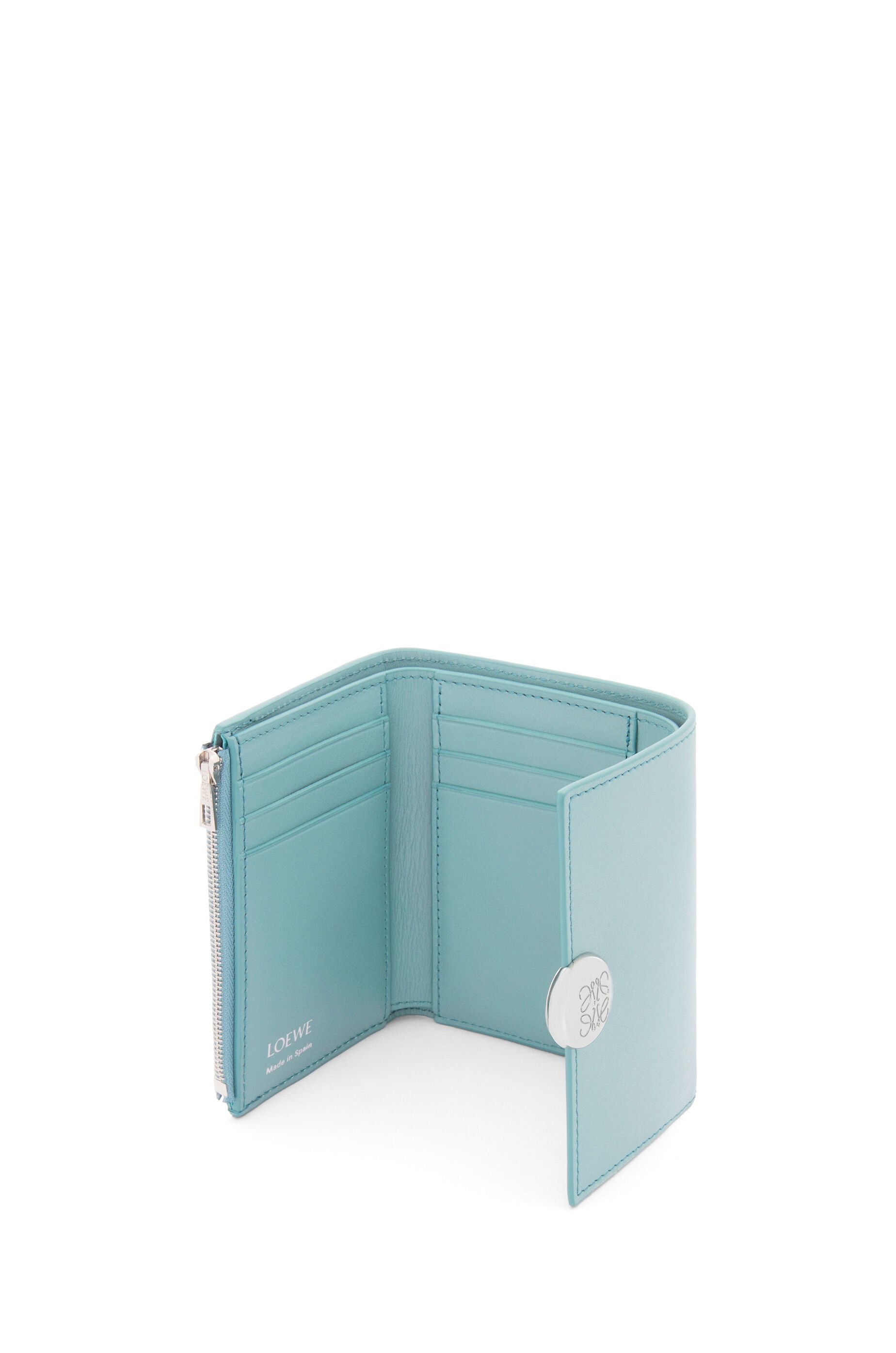 Loewe Pebble small vertical wallet in shiny nappa calfskin