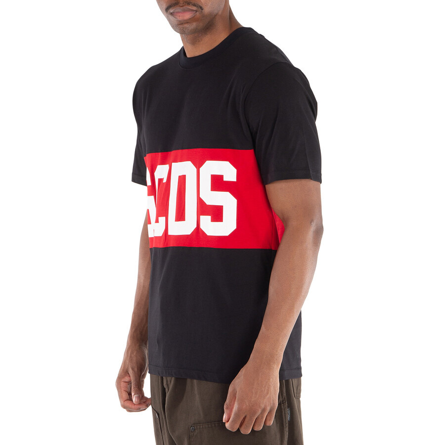 GCDS Black Logo Band Cotton T-Shirt - 3