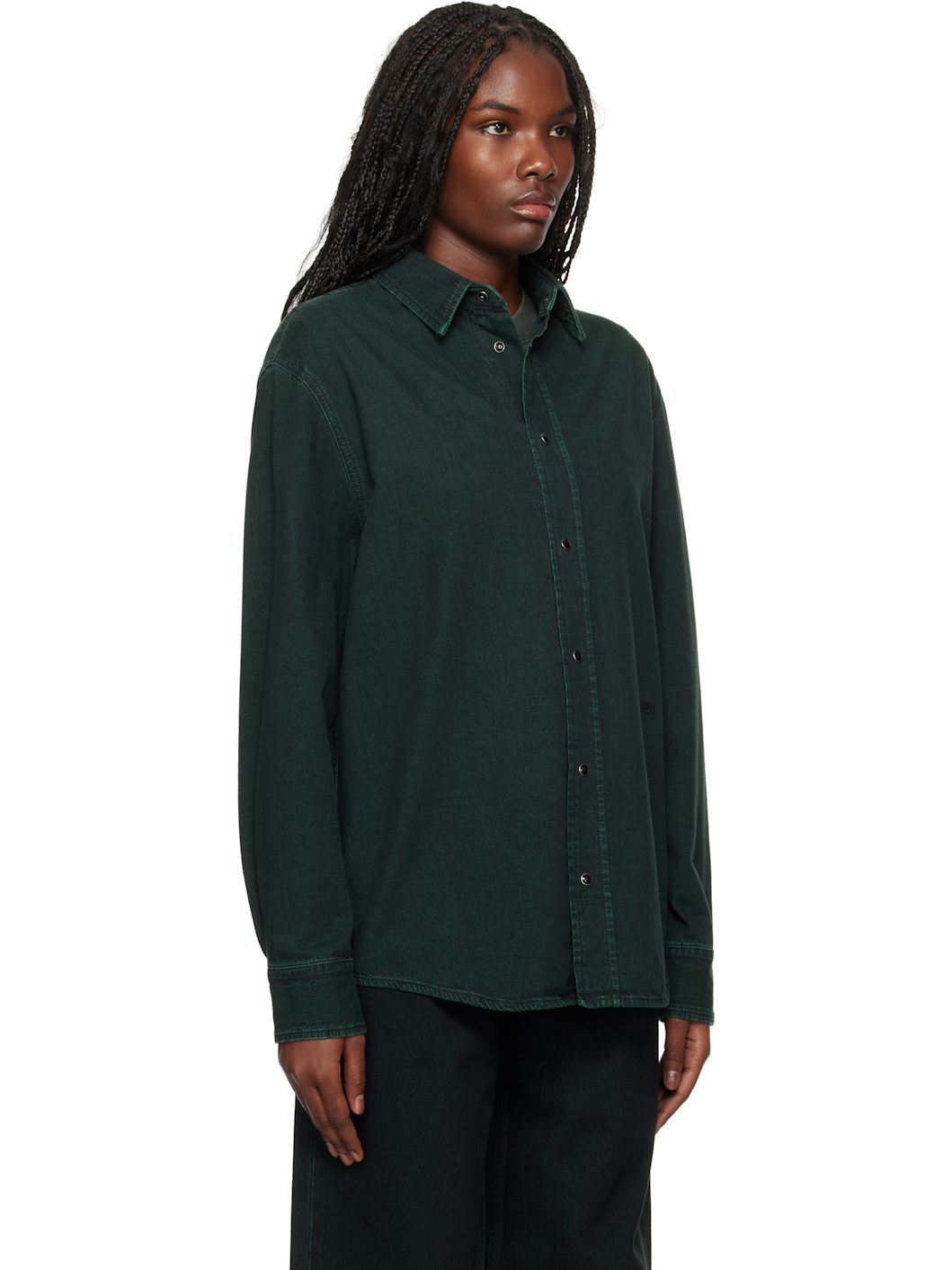 Green "Goya" Denim Shirt - 2