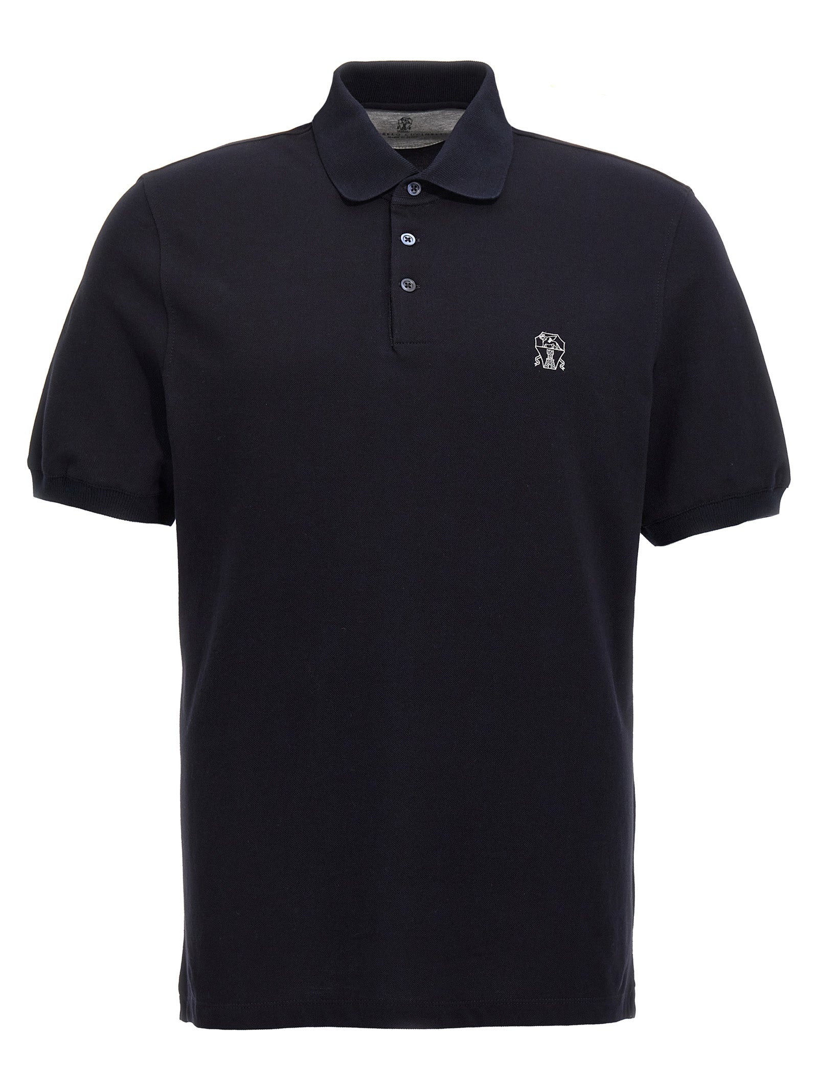 Brunello Cucinelli Logo Print Polo Shirt - 1