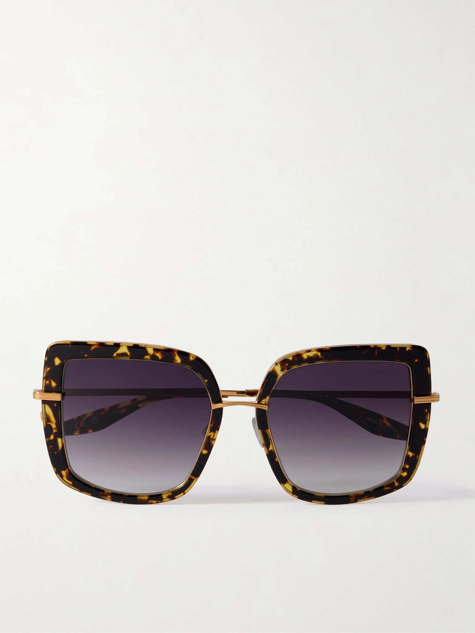 Margret square-frame tortoiseshell acetate and gold-tone sunglasses Tortoiseshell - 1