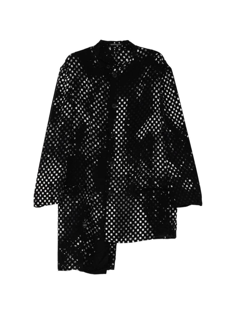 patterned buttoned jacket - 1