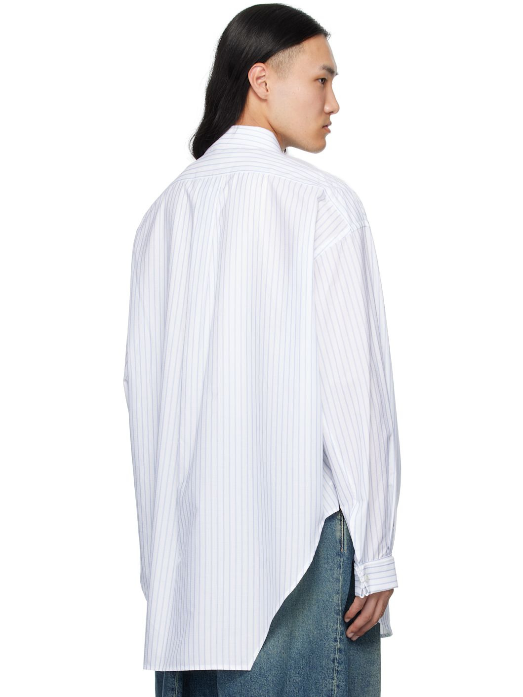 White & Blue Kidassia Collared Shirt - 3