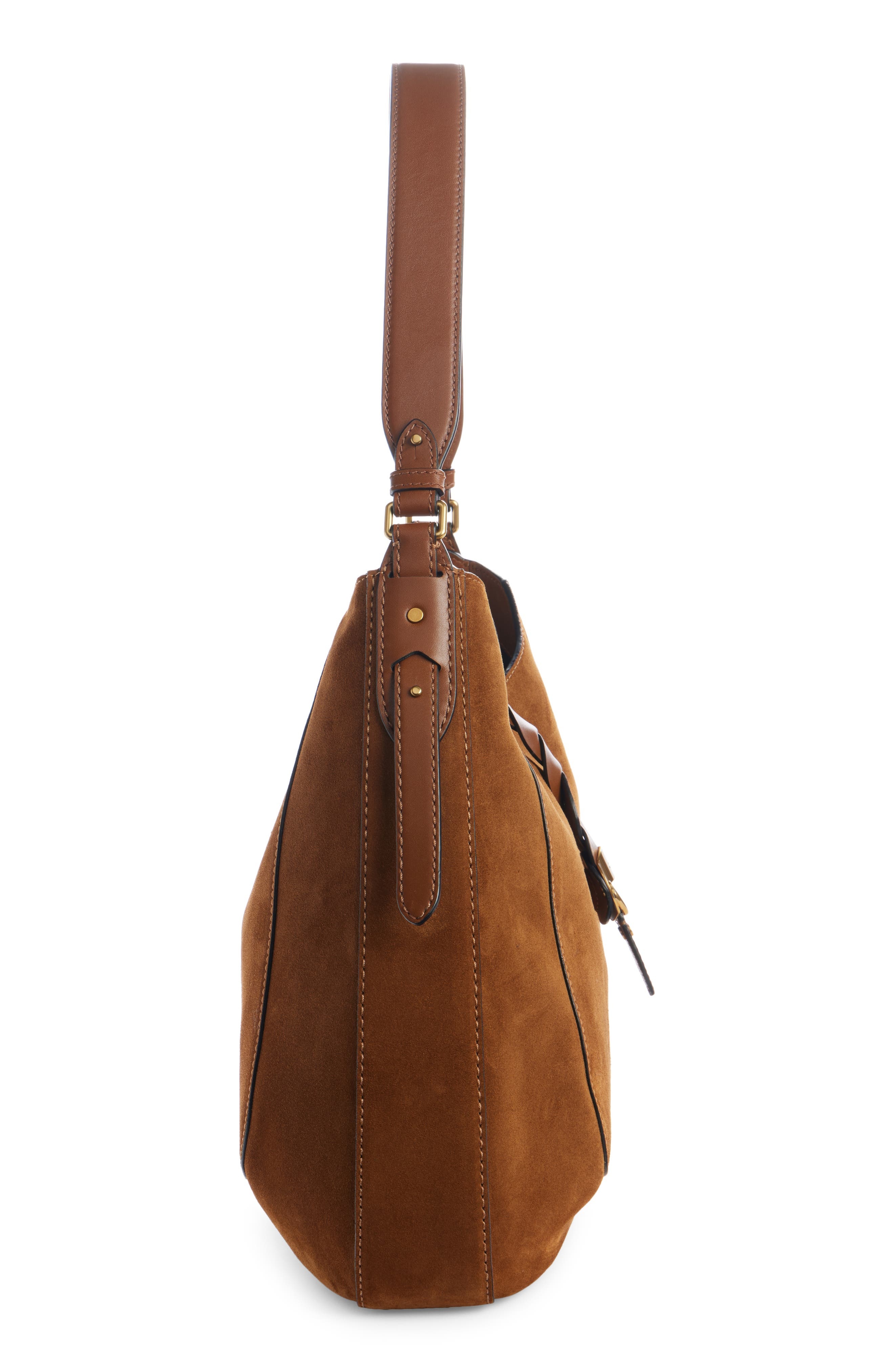 Isabel Marant Altay Suede Hobo Bag in Cognac at Nordstrom - 4