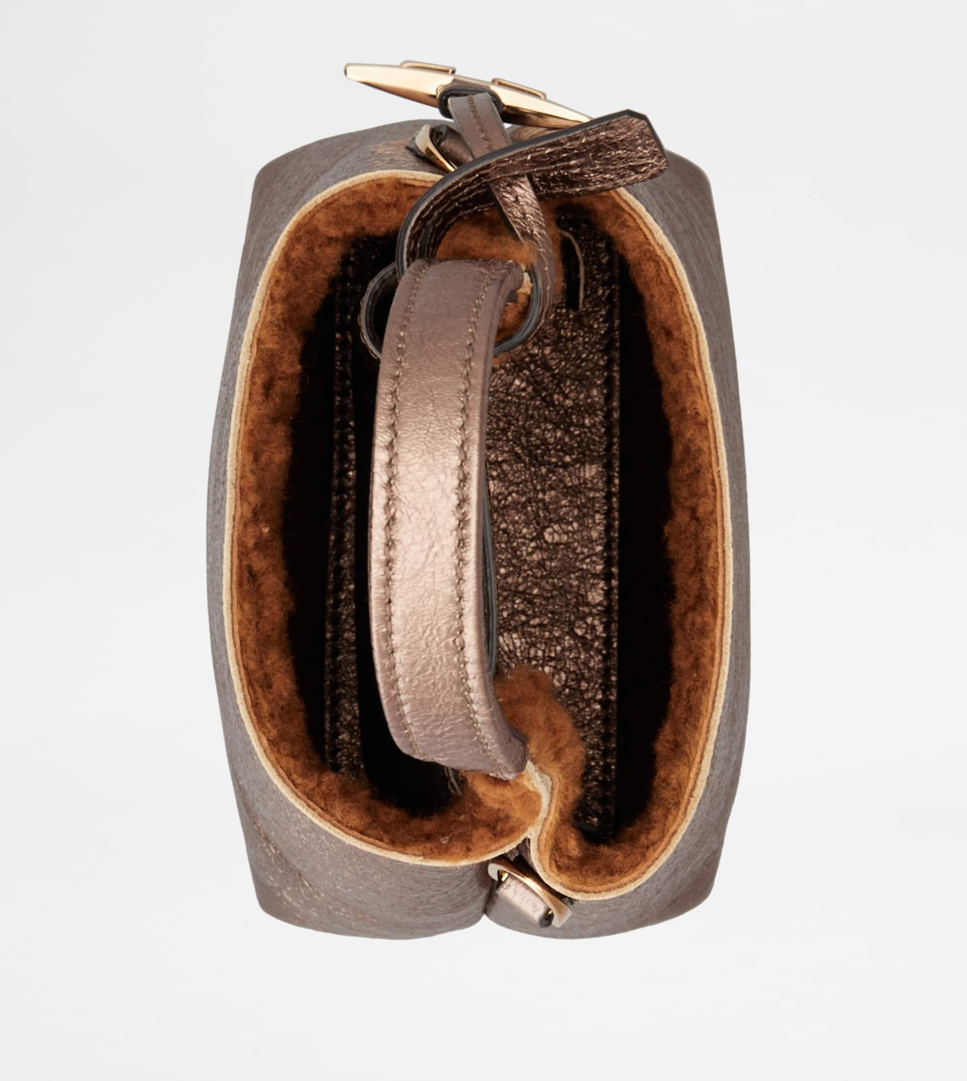 MICRO BAG IN LEATHER - BROWN - 3