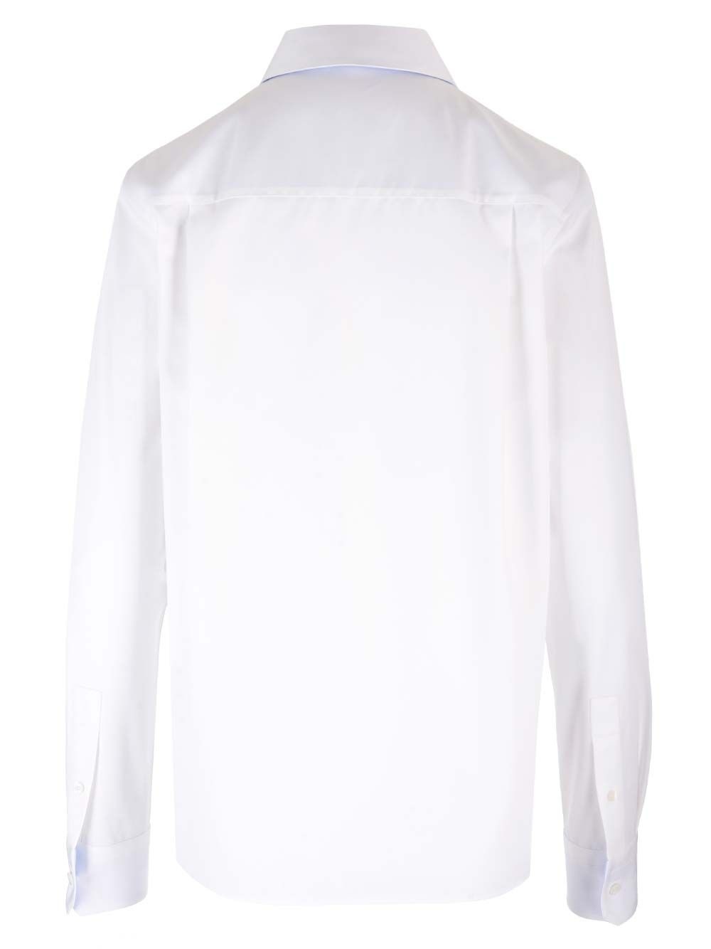 White Cotton Twill Shirt Shirts White - 2