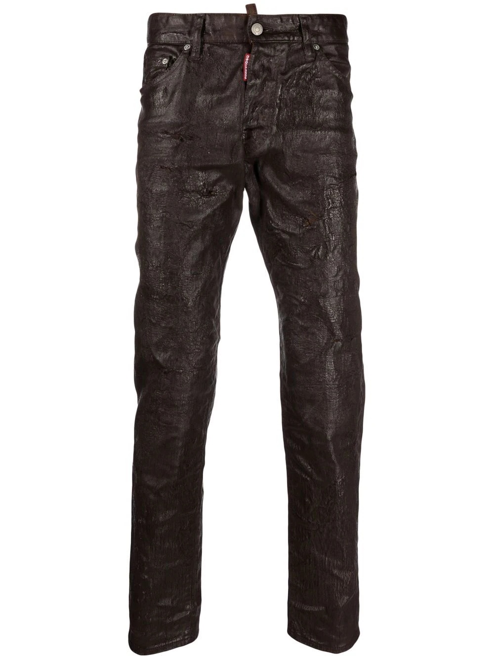 wrinkled-effect slim-fit jeans - 1