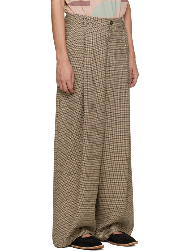 Brown Herringbone Trousers 2