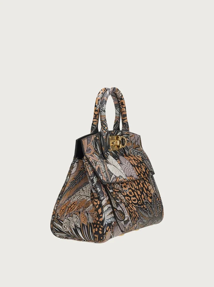 FERRAGAMO STUDIO BAG FOULARD PRINT (S) - 4