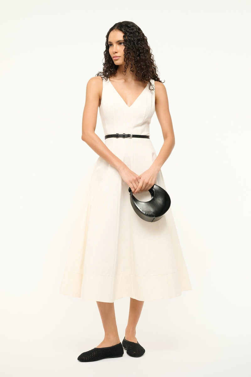 STAUD STAUD MARIETA DRESS IVORY outlook