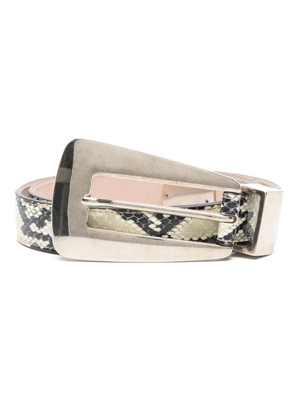 snakeskin-effect belt - 1