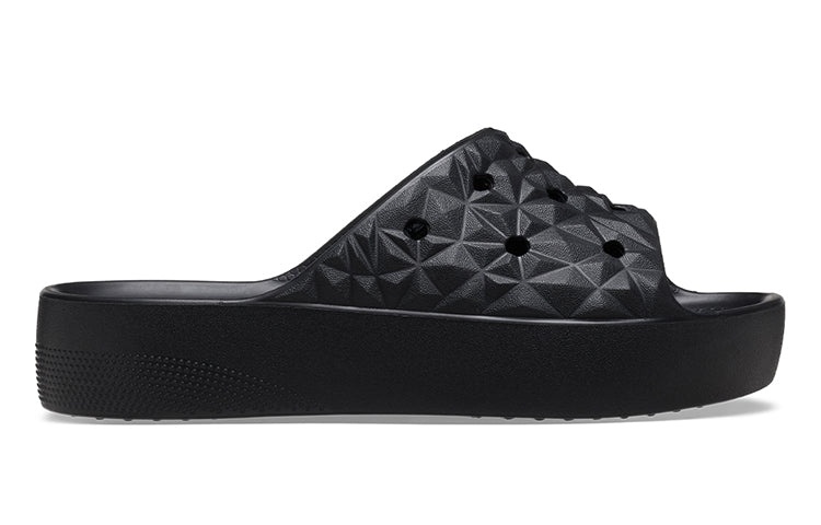 (WMNS) Crocs Classic Platform Slides 'Black' 209564-001 - 2