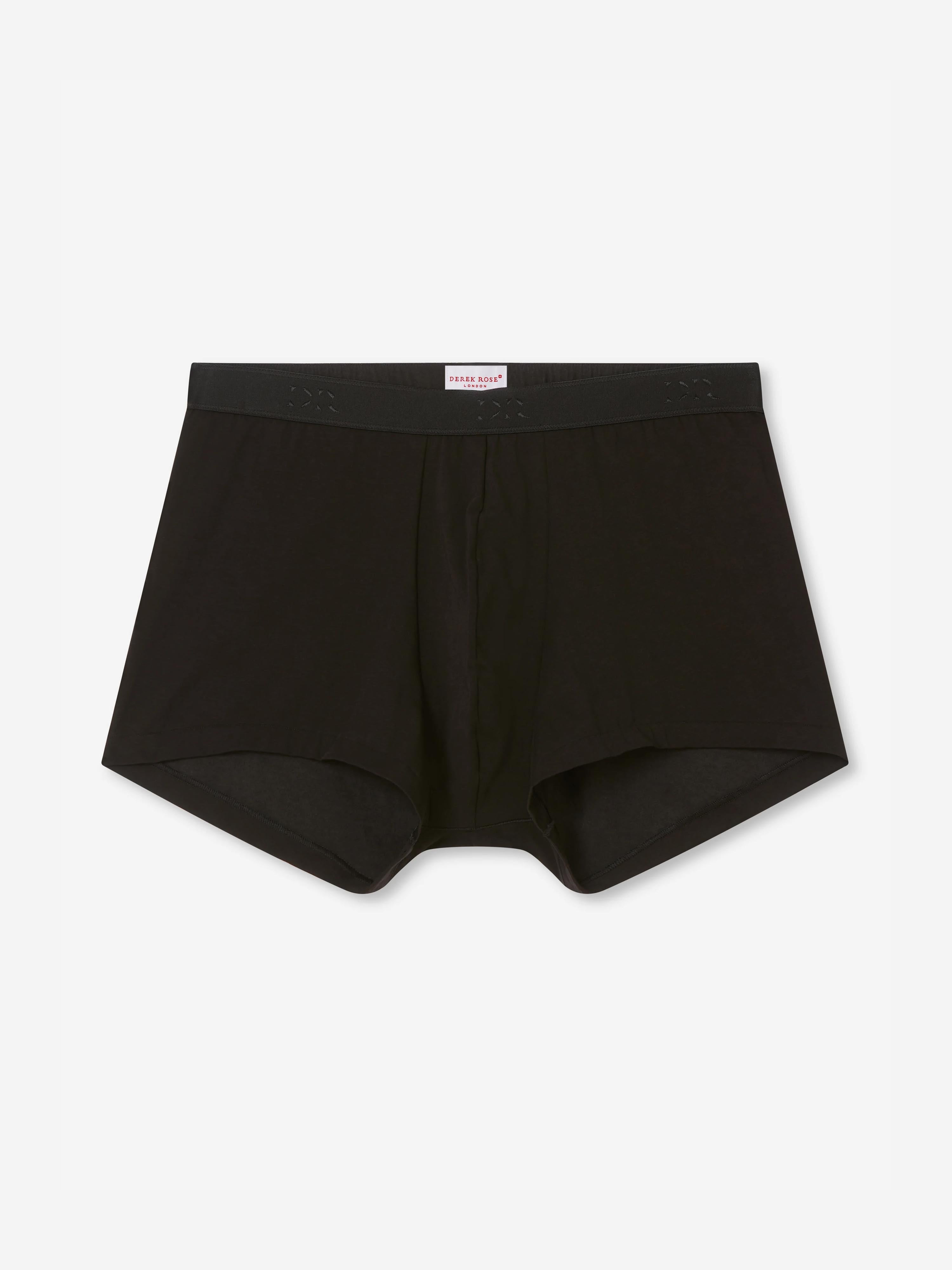 Men's Boxer Briefs Jack Pima Cotton Stretch Black - 2
