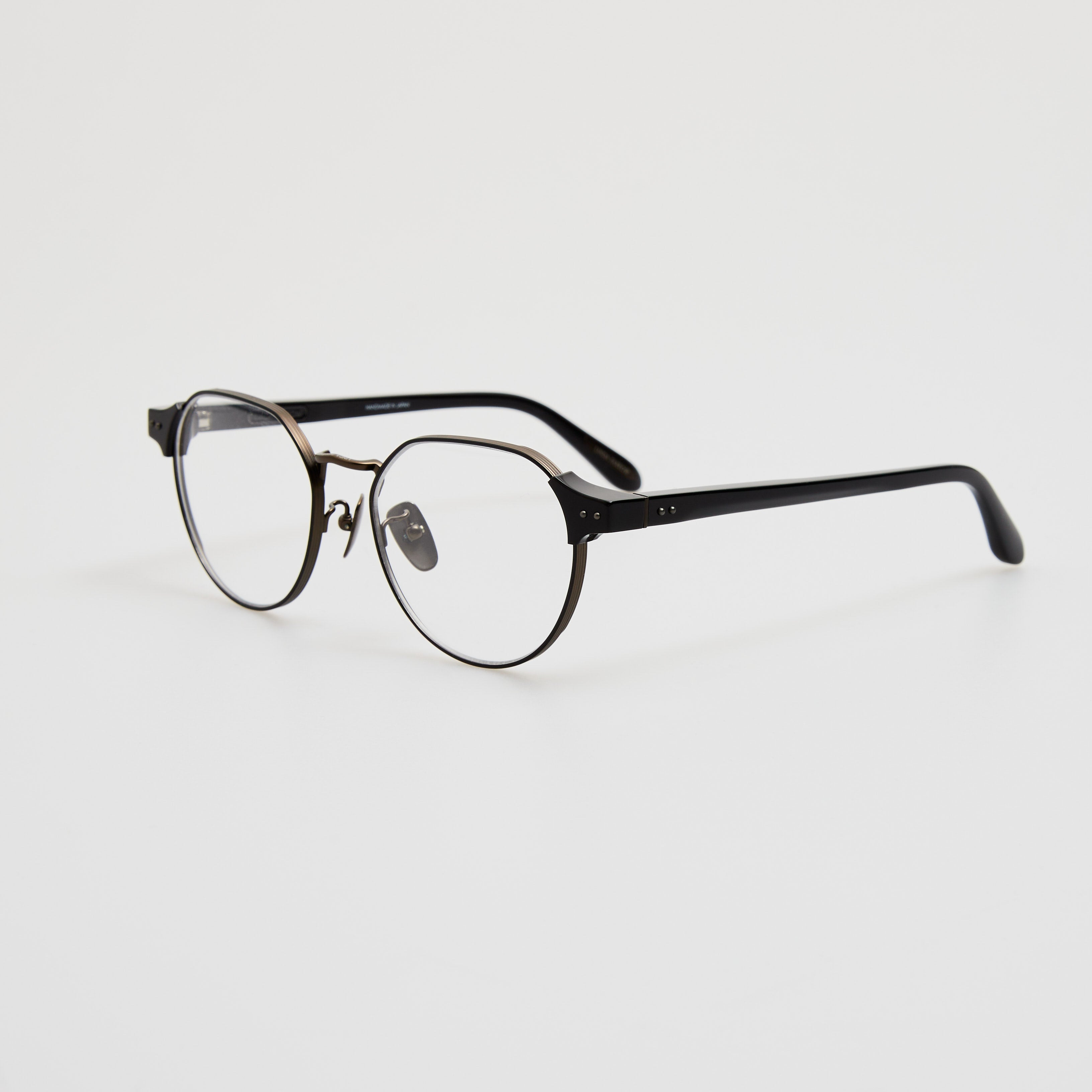 Jonathan Angular Optical Frame in Black and Matt Nickel - 3