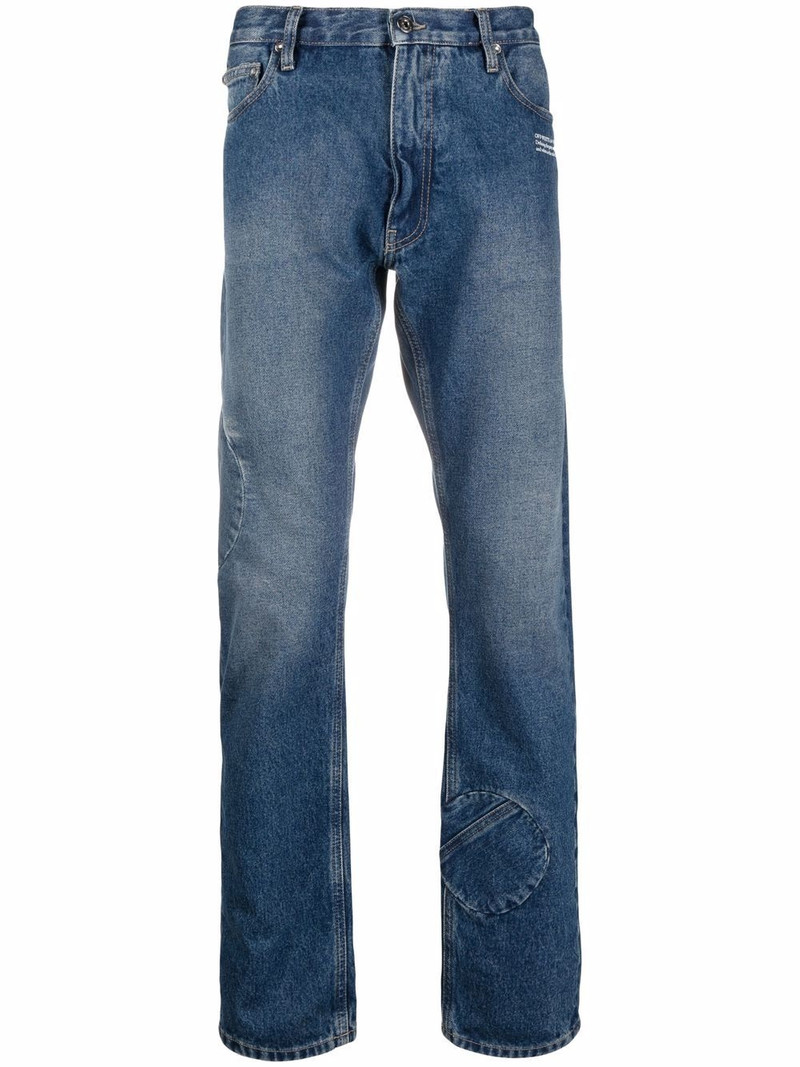 logo-print slim-fit jeans 1