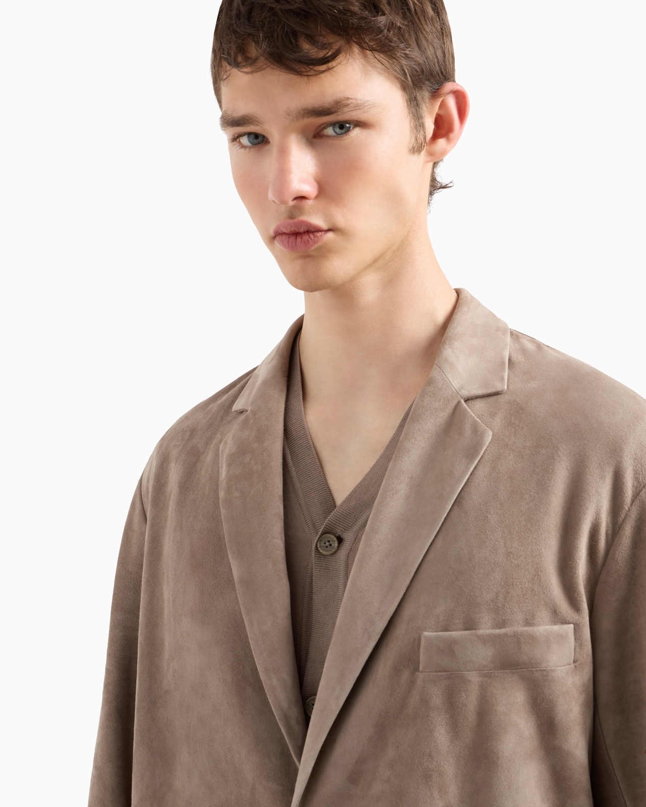 SUEDE GOATSKIN SINGLE-BREASTED JACKET - 5