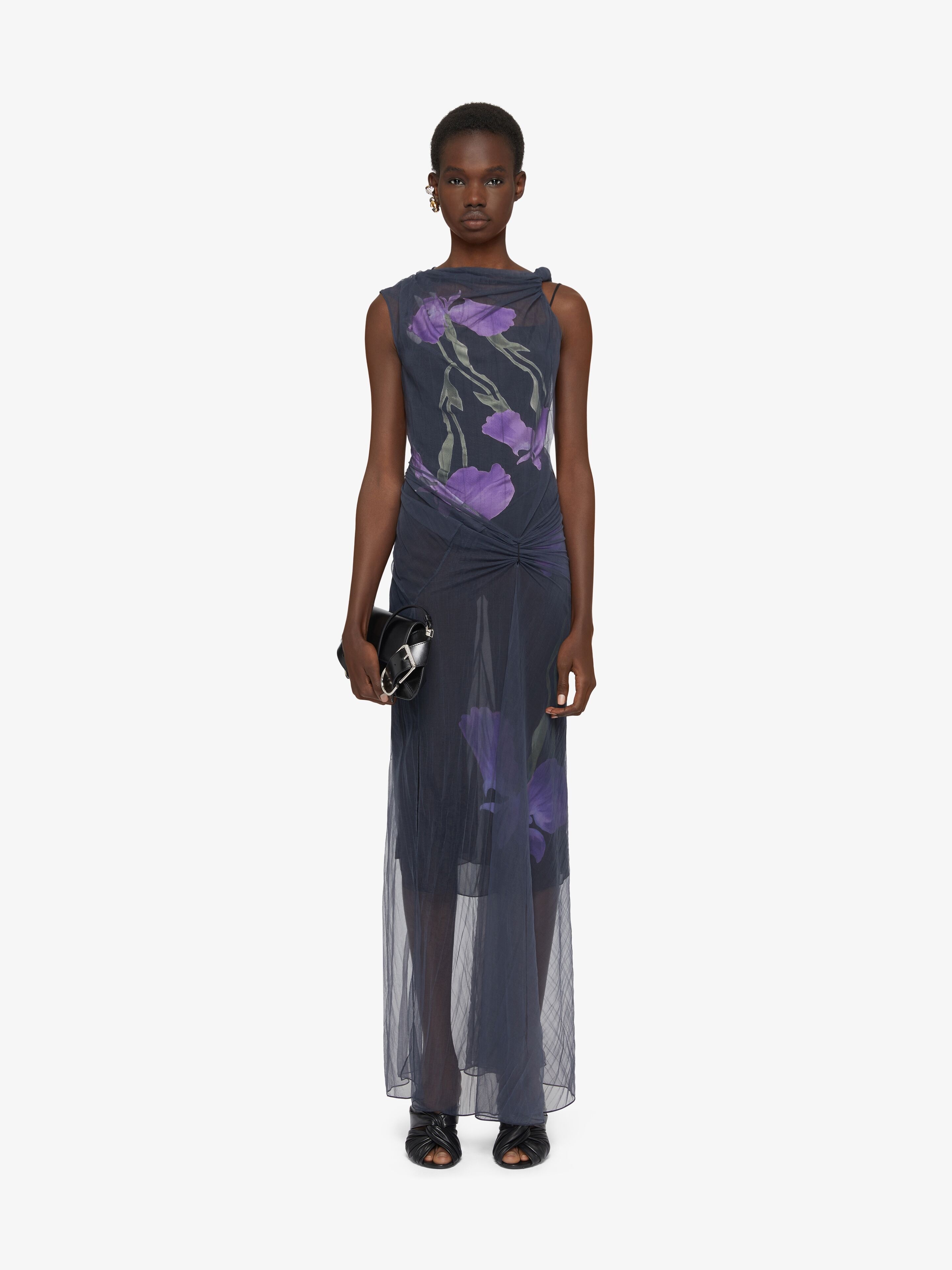 DRESS IN FLORAL DÉVORÉ SATIN JERSEY - 2
