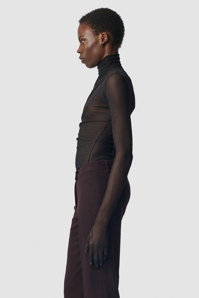 Ann Demeulemeester Xenia Draped T-Shirt With Gloved Long Sleeves outlook