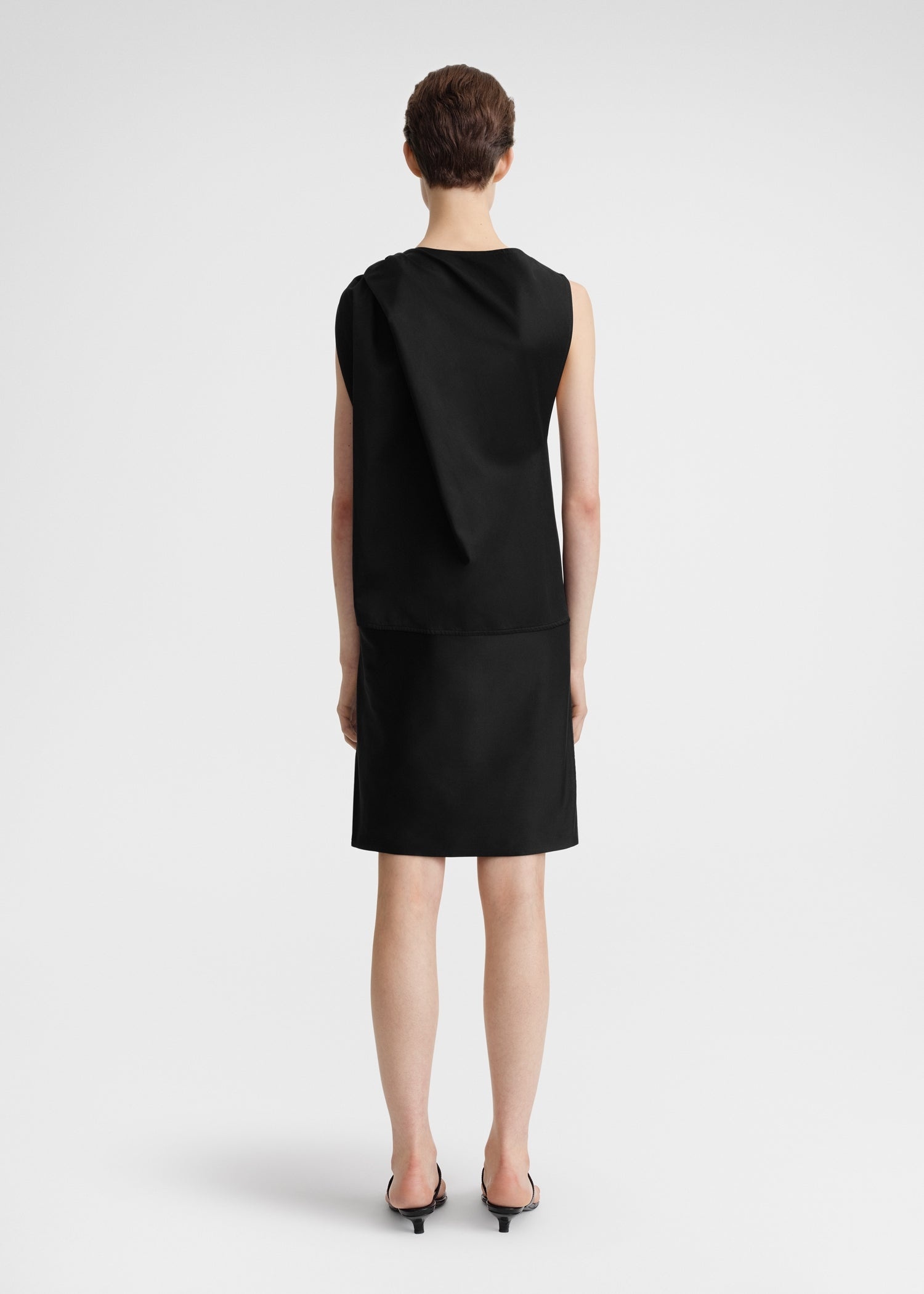 Shoulder-twist dress black - 4