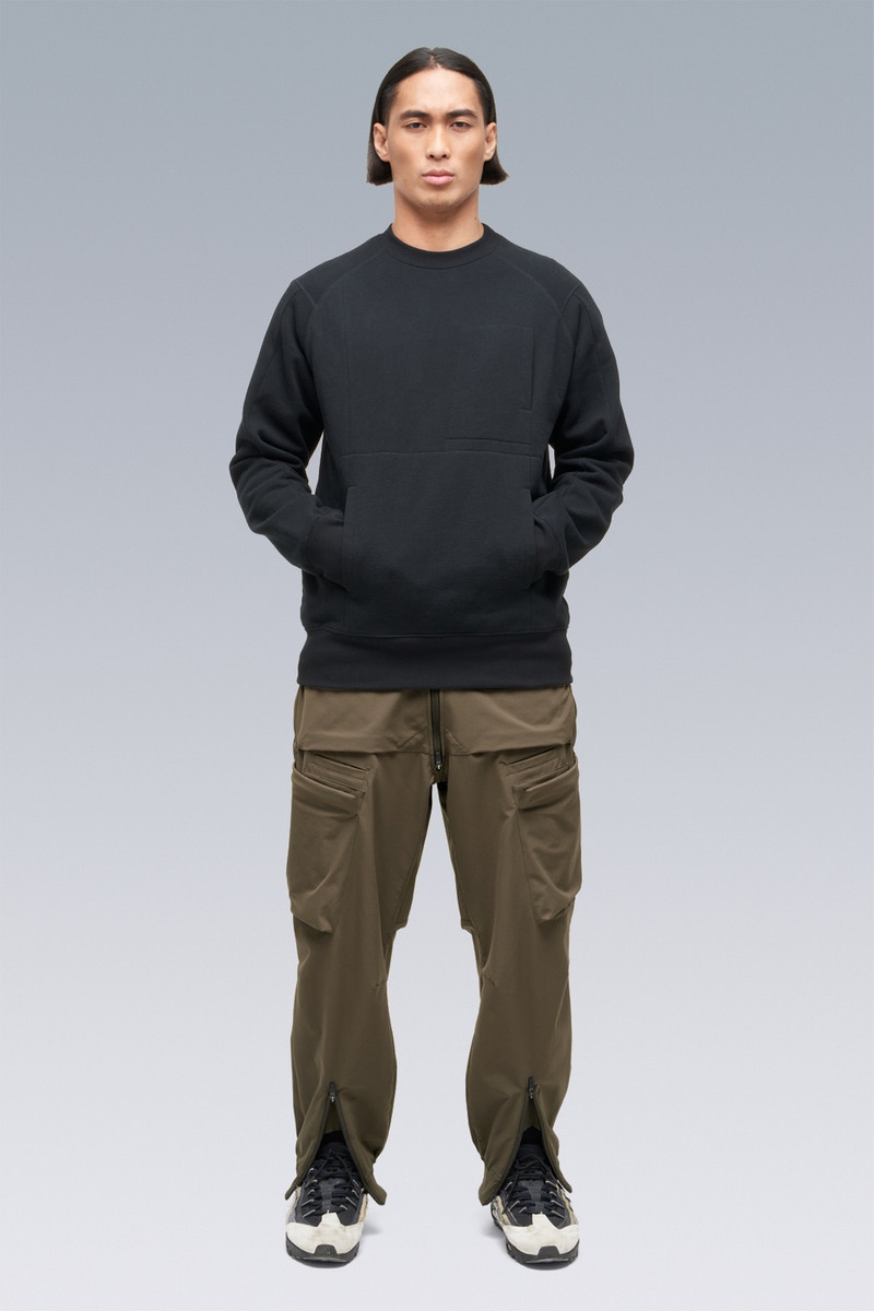 S14-BR Cotton Crewneck Sweatshirt Black 5