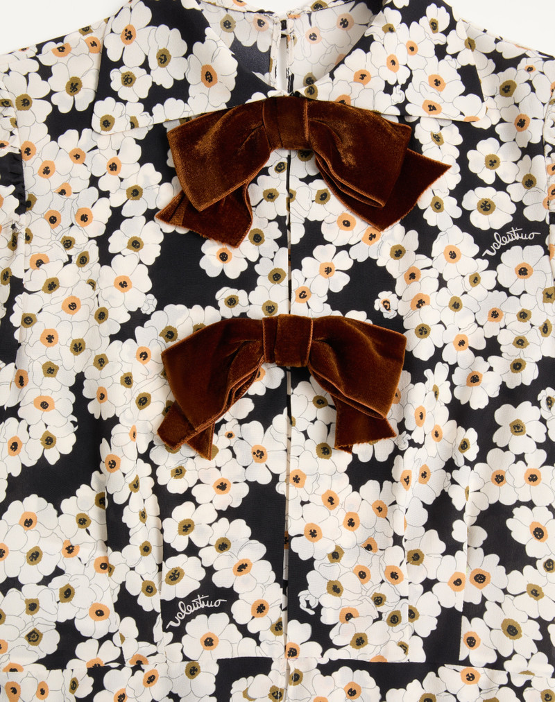CREPE DE CHINE DRESS WITH APRES L'HIVER PRIMULA PRINT 8