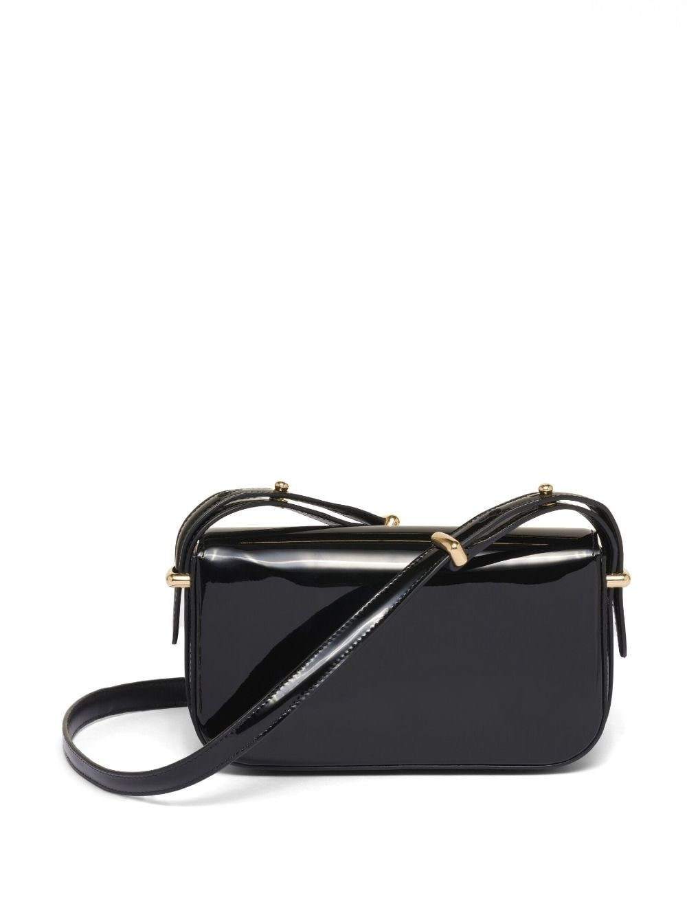 logo-plaque leather shoulder bag - 2