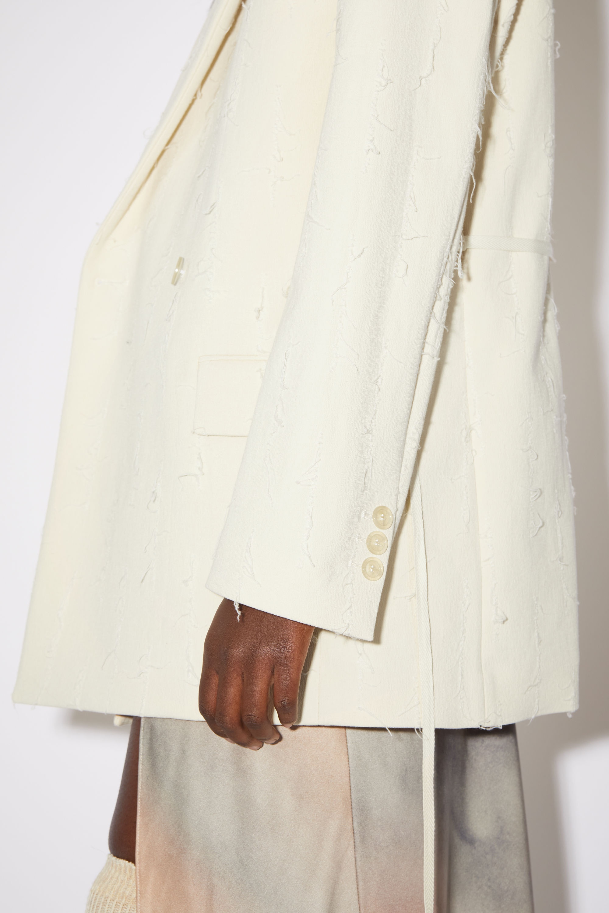 Double-breasted suit jacket - Ecru beige - 5
