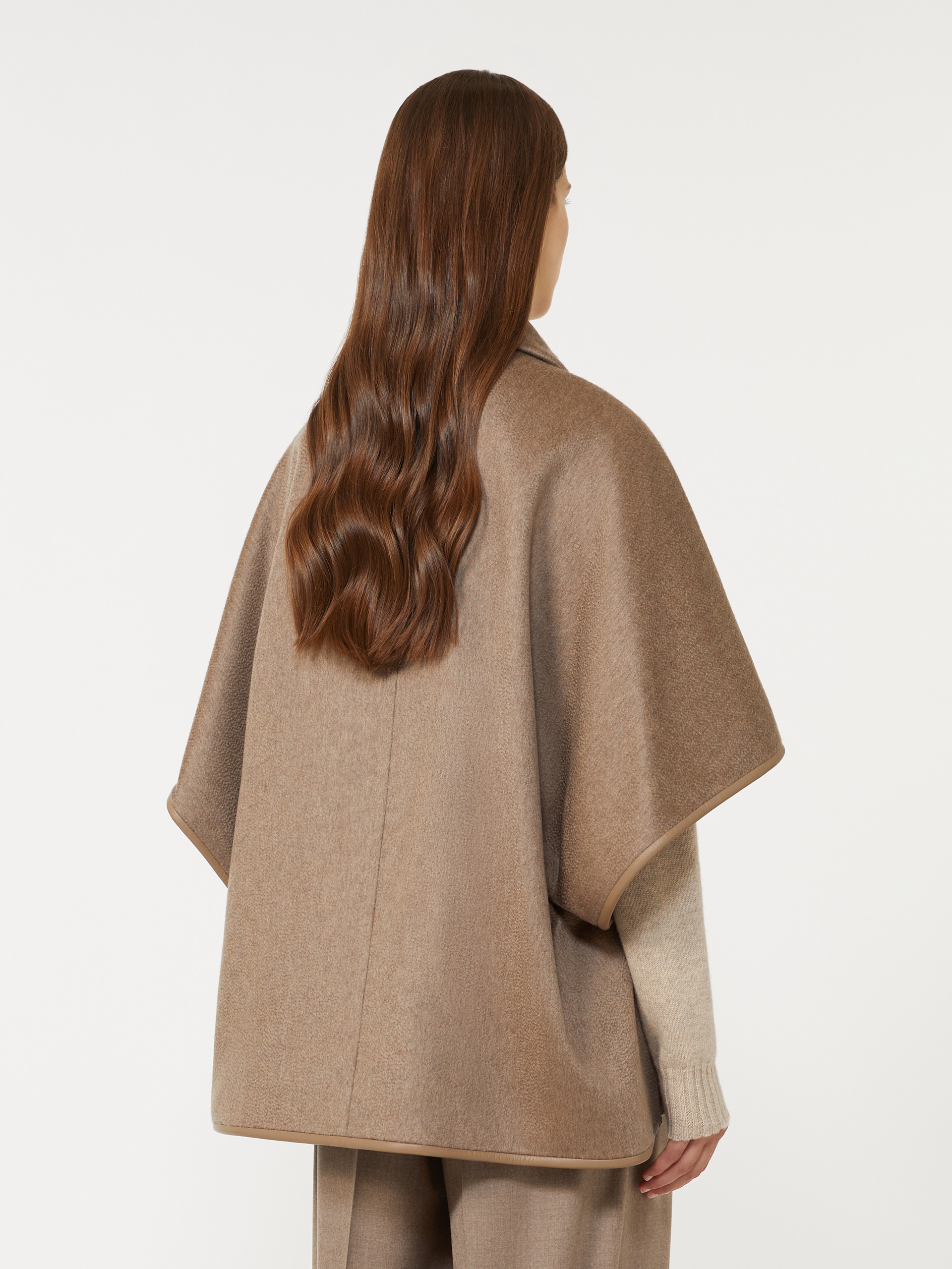 CORSARO Cashmere zibeline cape - 4