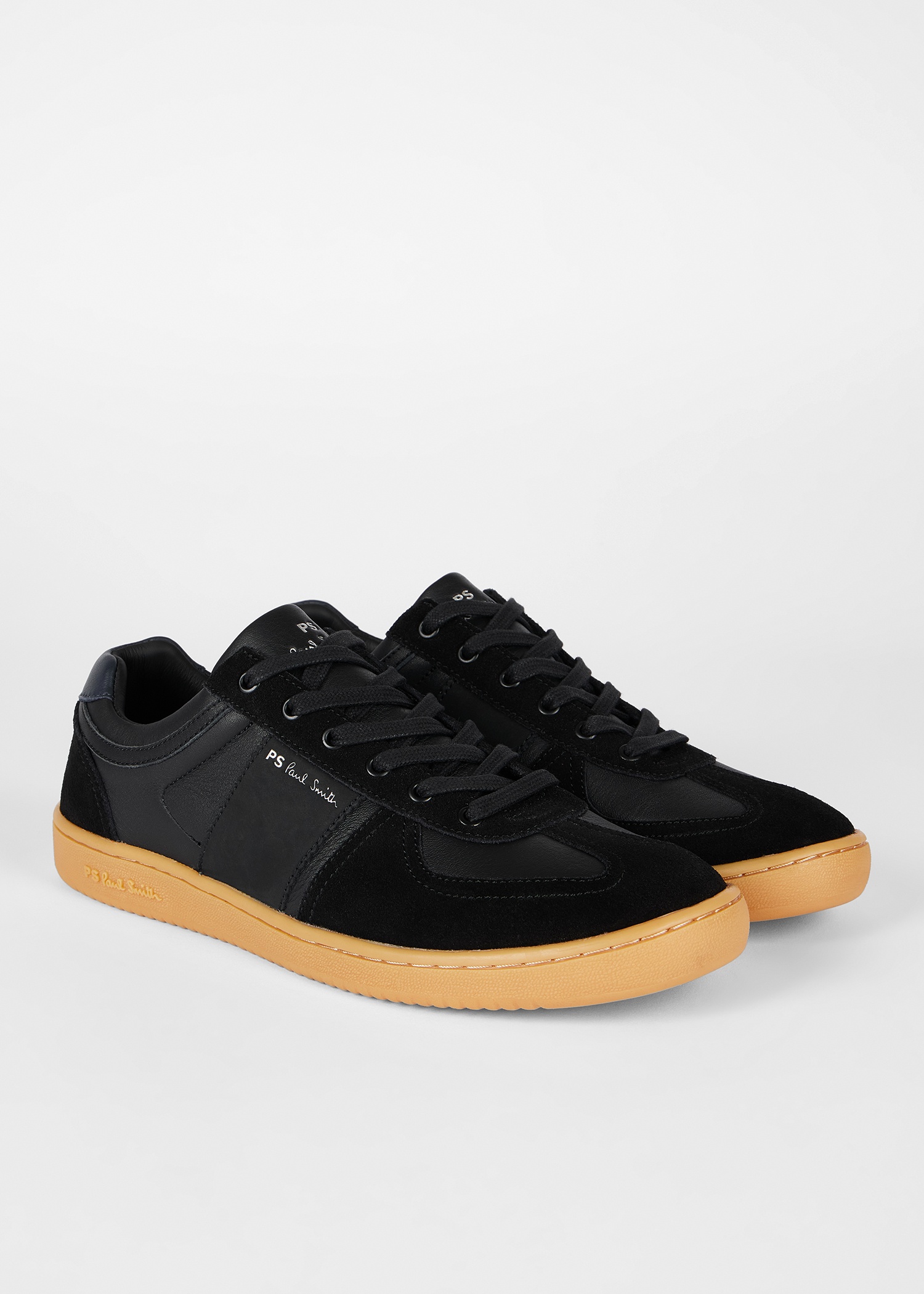 Black Leather 'Roberto' Trainers - 4