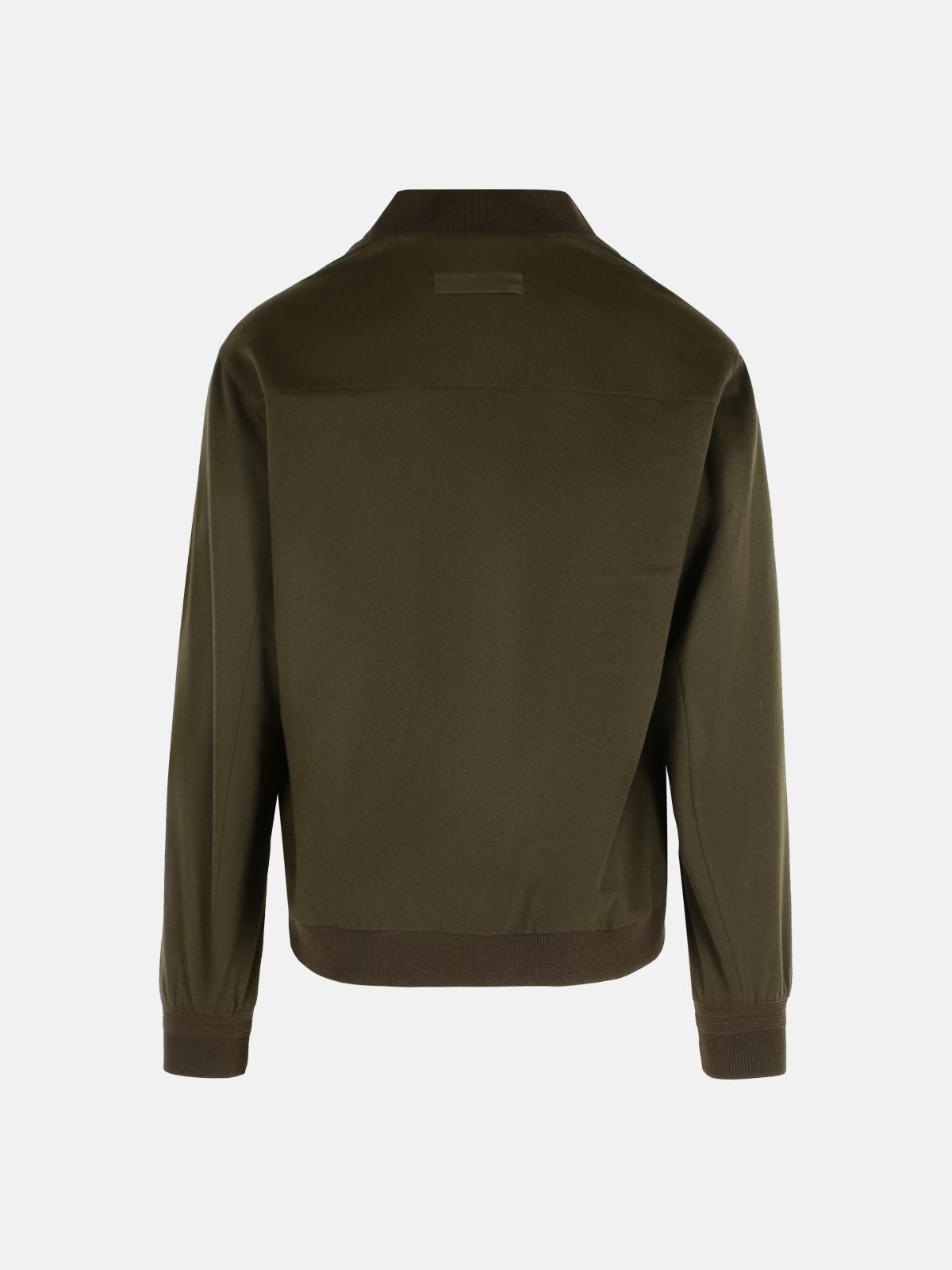 CHOCOLATE CASHMERE BOMBER JACKET - 3
