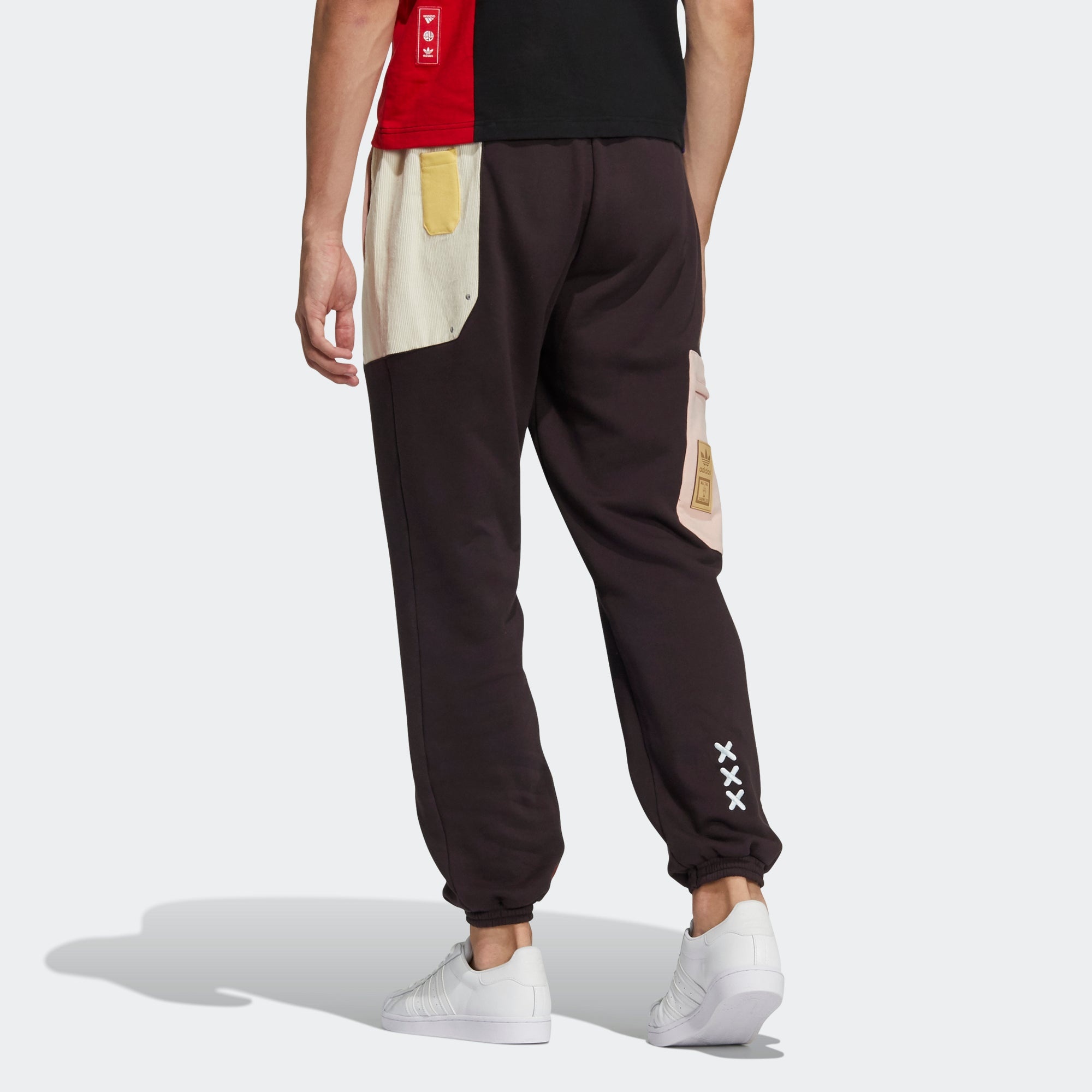 adidas originals Series Contrast Color Stitching Drawstring Sports Pants/Trousers/Joggers Brown HC03 - 4