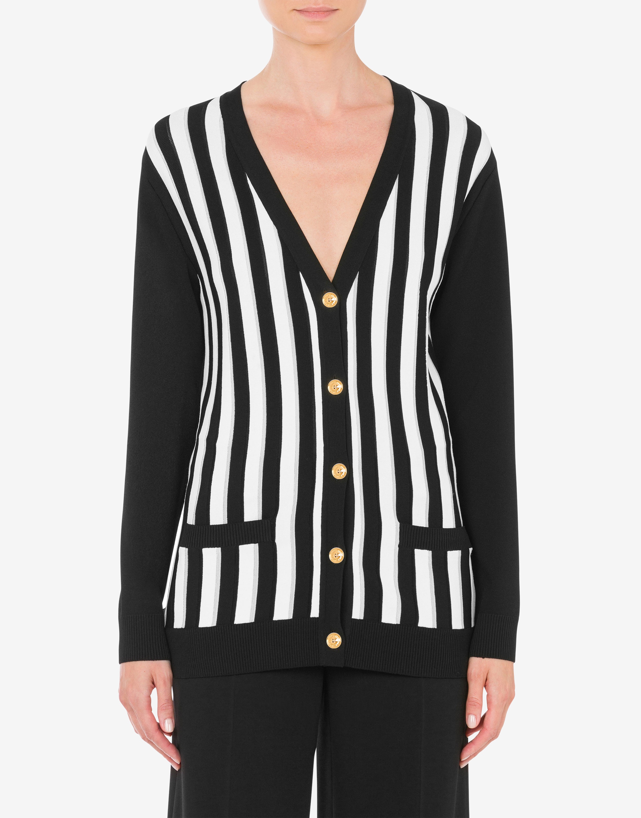 ARCHIVE STRIPES STRETCH VISCOSE CARDIGAN - 2