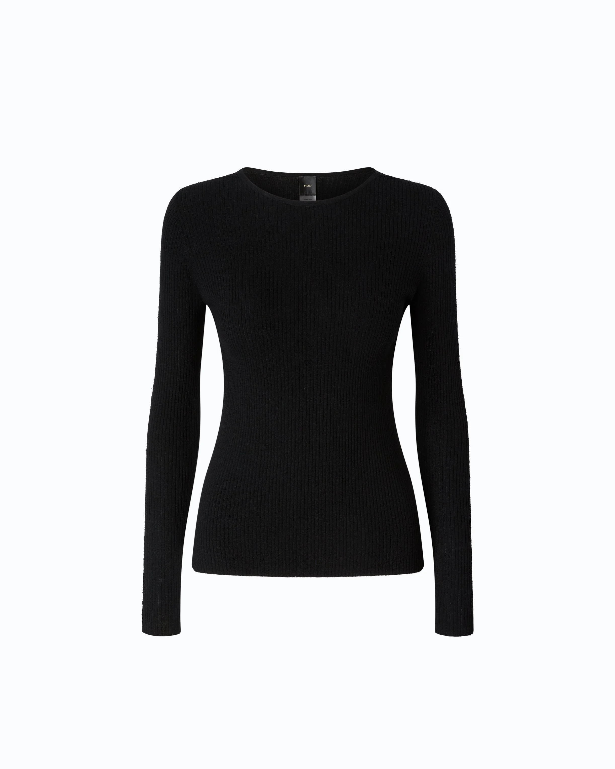 RIBBED SWEATER WITH LACE - 1