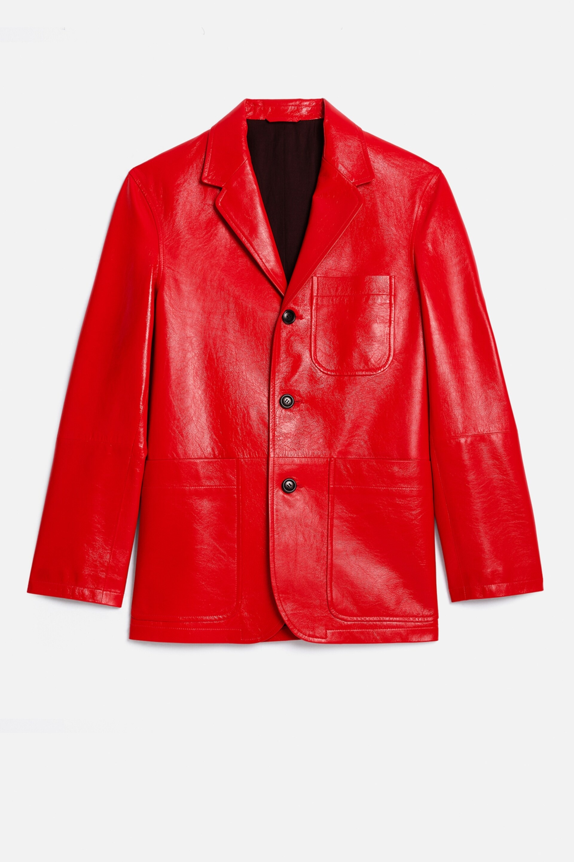 Leather Three Buttons Jackets - 7