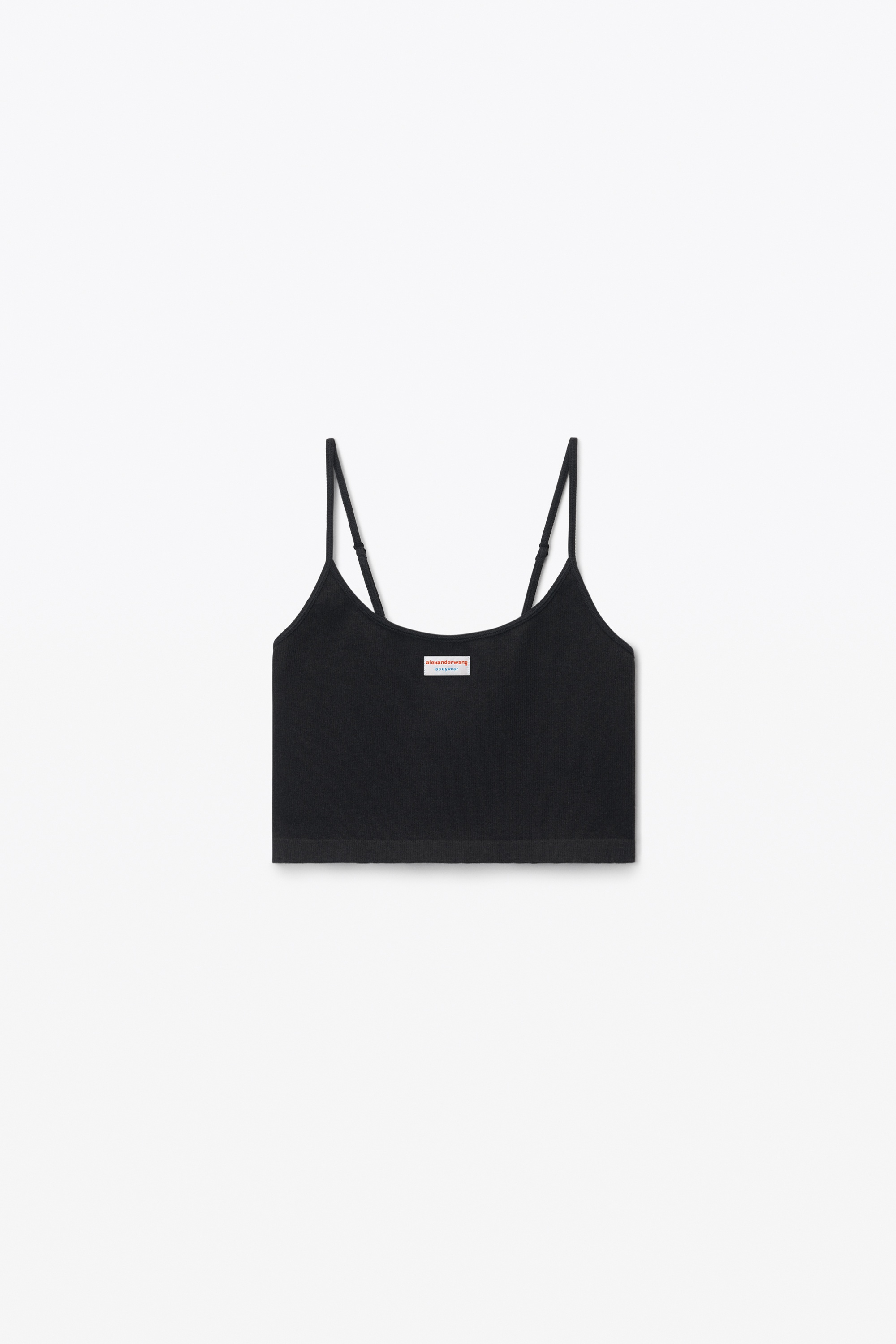 cropped ribbed cotton cami tank - 1