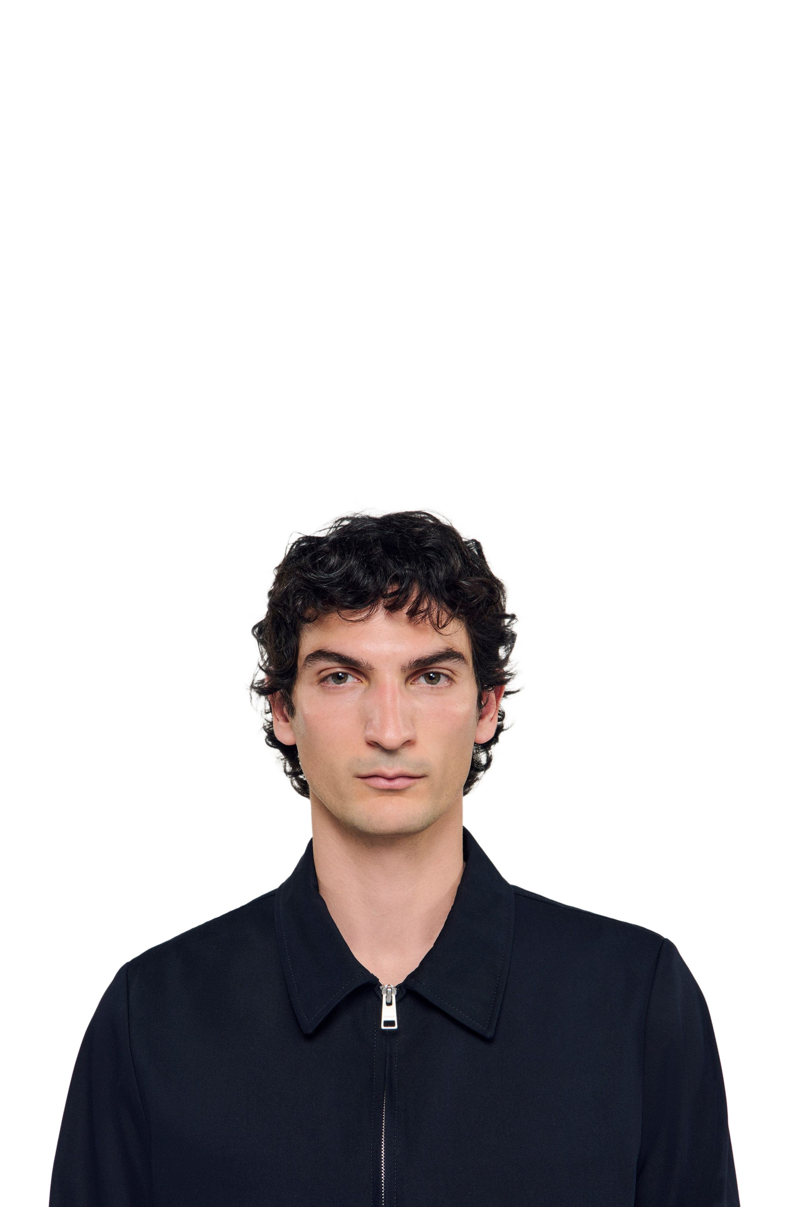 SANDRO Cotton jacket in Navy Blue at Nordstrom - 3